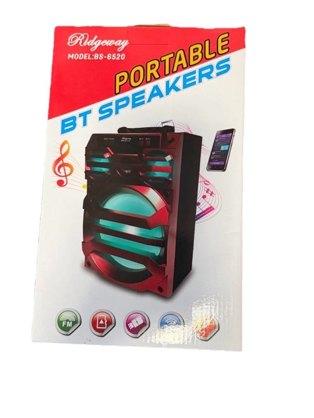 Portable Bluetooth Speaker - Red and Black